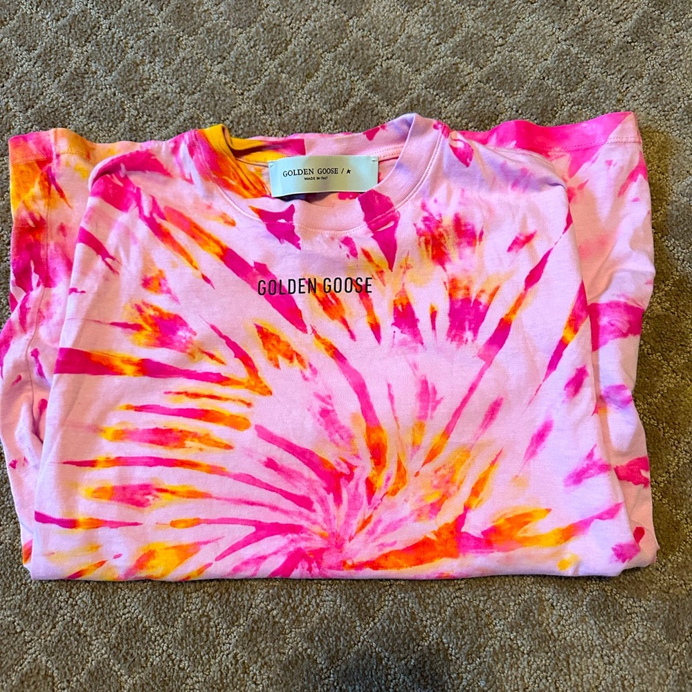 Golden Goose Sneaker Lover Tie Die Tee-Shirt💗